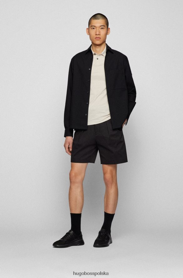 Hugo Boss Hugo jasnobeżowa koszulka polo z elastycznej bawełny o dopasowanym kroju i naszywką z logo jasny beż R0X0H62887