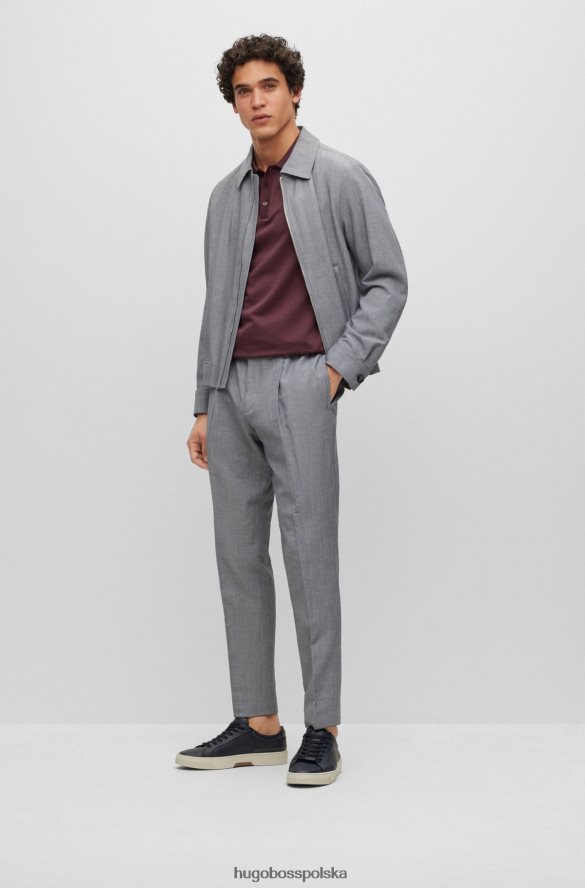 Hugo Boss Koszulka polo hugo o dopasowanym kroju w kolorze ciemnoczerwonym z bawełny i jedwabiu ciemno czerwony R0X0H64452