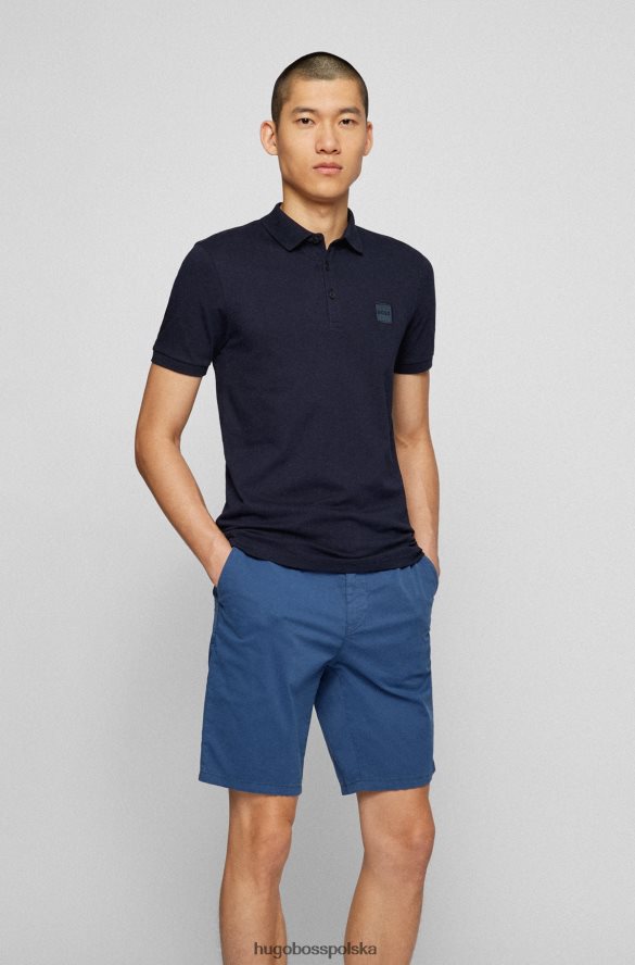 Hugo Boss Koszulka polo hugo o dopasowanym kroju, wykonanej z elastycznej bawełny, z naszywką z logo w kolorze ciemnoniebieskim ciemny niebieski R0X0H61619