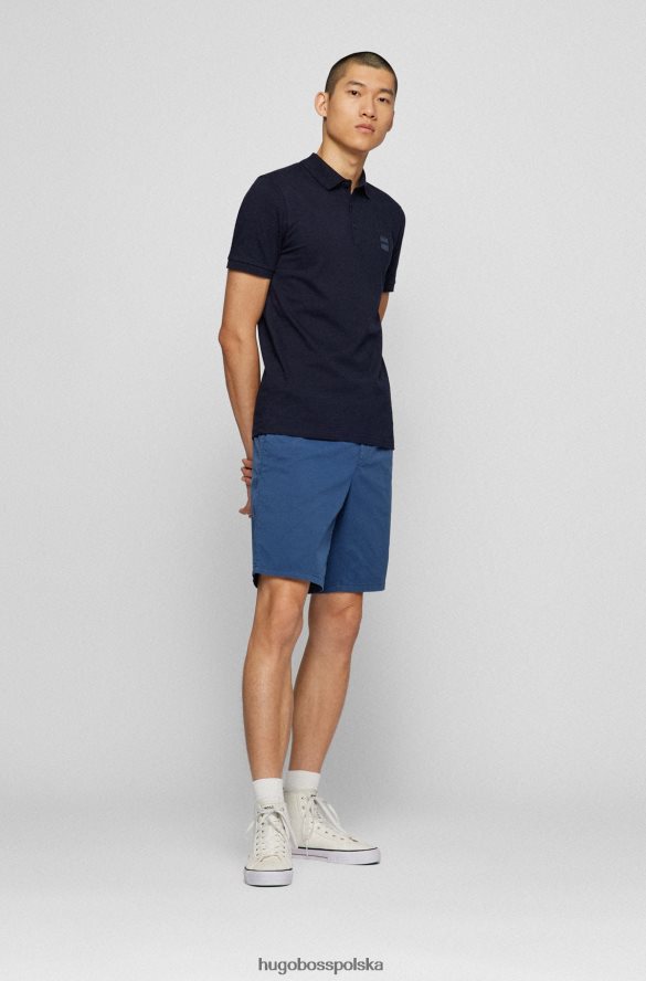 Hugo Boss Koszulka polo hugo o dopasowanym kroju, wykonanej z elastycznej bawełny, z naszywką z logo w kolorze ciemnoniebieskim ciemny niebieski R0X0H61619