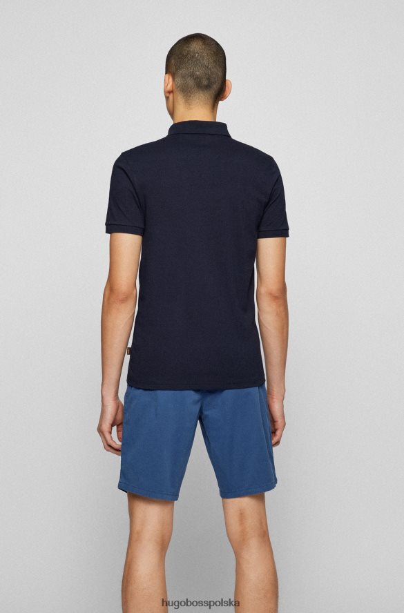 Hugo Boss Koszulka polo hugo o dopasowanym kroju, wykonanej z elastycznej bawełny, z naszywką z logo w kolorze ciemnoniebieskim ciemny niebieski R0X0H61619
