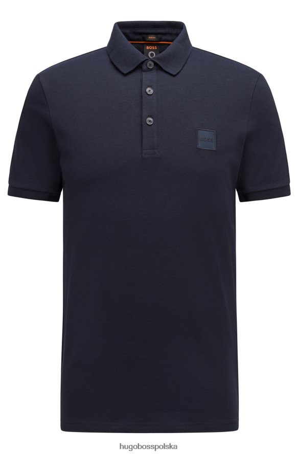 Hugo Boss Koszulka polo hugo o dopasowanym kroju, wykonanej z elastycznej bawełny, z naszywką z logo w kolorze ciemnoniebieskim ciemny niebieski R0X0H61619