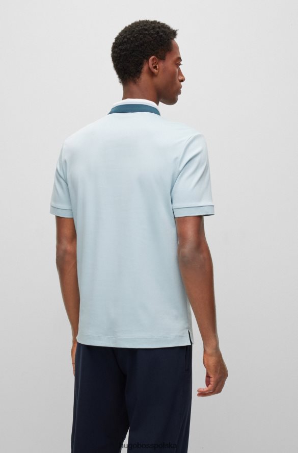 Hugo Boss Koszulka polo hugo o regularnym kroju z kołnierzykiem z blokami kolorów w kolorze jasnoniebieskim jasny niebieski R0X0H62666