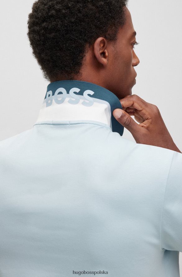 Hugo Boss Koszulka polo hugo o regularnym kroju z kołnierzykiem z blokami kolorów w kolorze jasnoniebieskim jasny niebieski R0X0H62666
