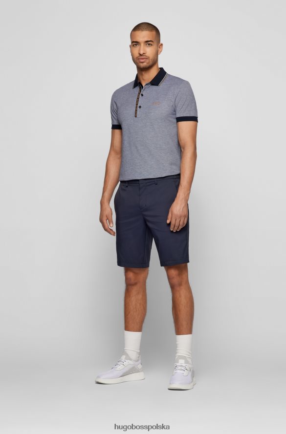 Hugo Boss Koszulka polo hugo slim-fit z markową plisą w kolorze ciemnoniebieskim ciemny niebieski R0X0H61056