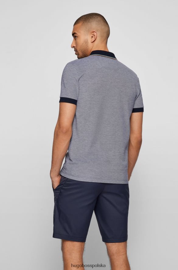 Hugo Boss Koszulka polo hugo slim-fit z markową plisą w kolorze ciemnoniebieskim ciemny niebieski R0X0H61056