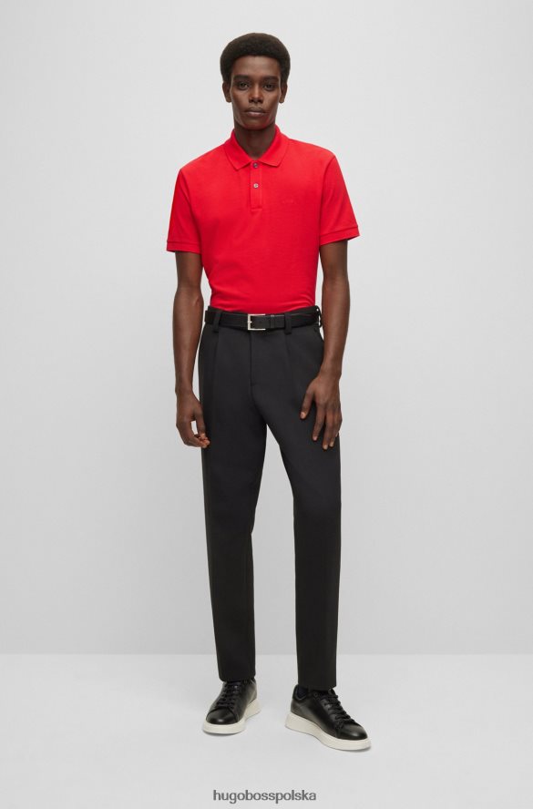 Hugo Boss Koszulka polo hugo z bawełny organicznej z haftowanym logo w kolorze czerwonym czerwony R0X0H61937