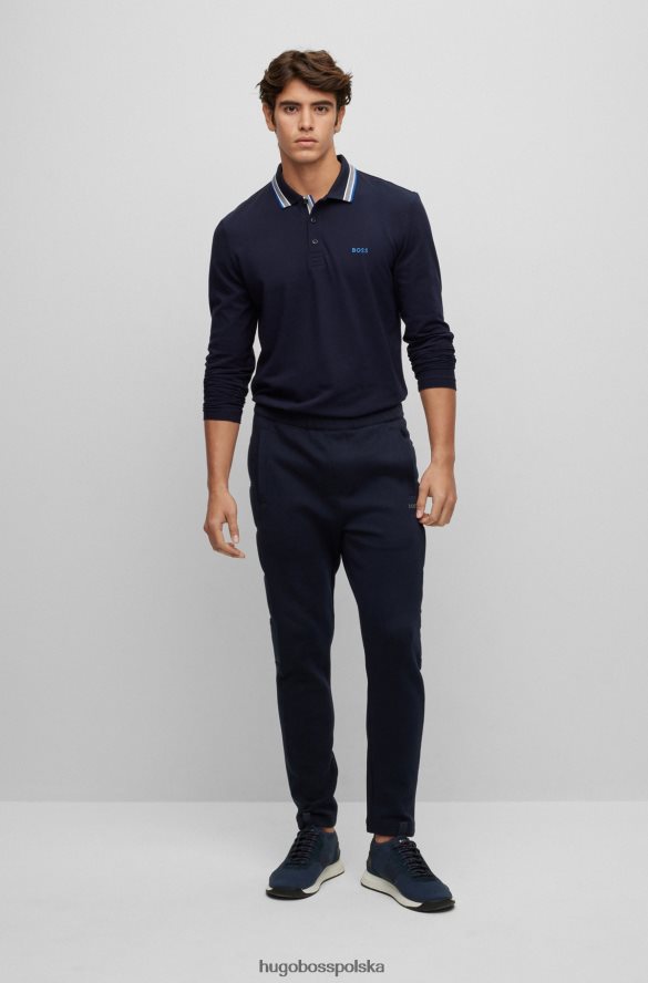 Hugo Boss Koszulka polo hugo z bawełny piqu¦ z kołnierzykiem w kolorze ciemnoniebieskim ciemny niebieski R0X0H61526