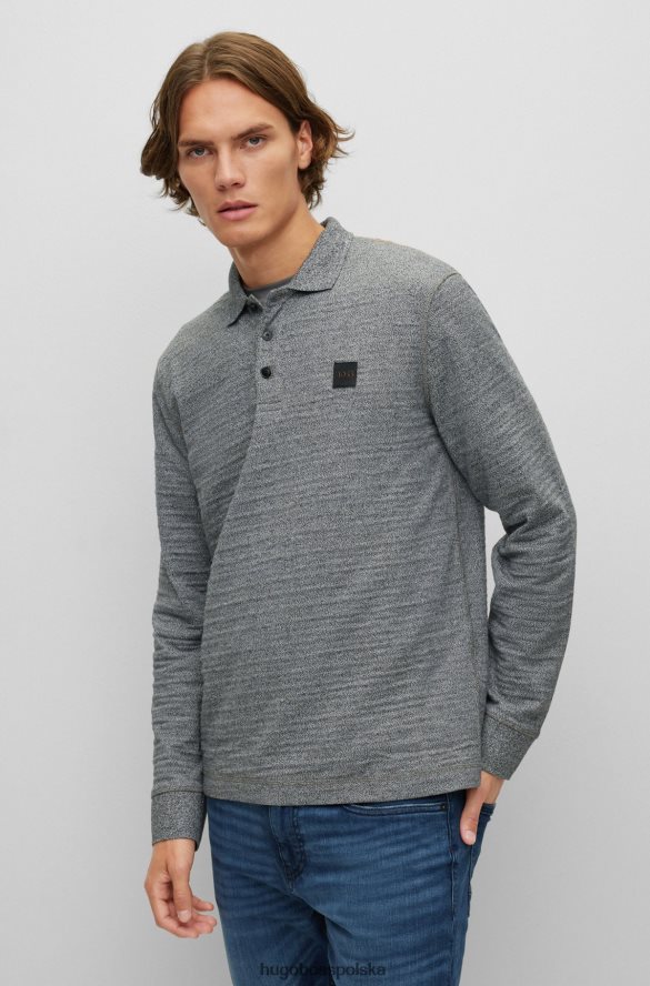 Hugo Boss Koszulka polo hugo z bawełny piqu¦ z silikonowym logo w kolorze jasnoszarym jasnoszary R0X0H62648