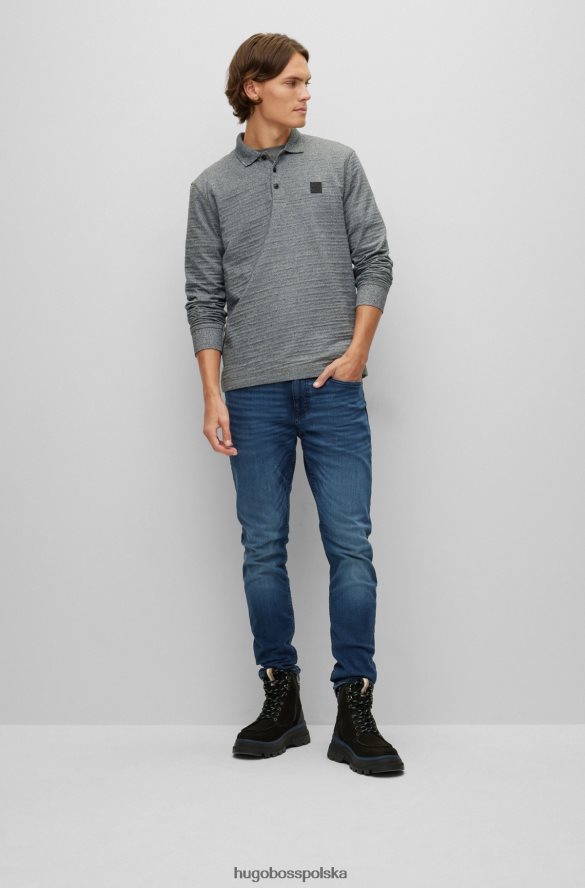 Hugo Boss Koszulka polo hugo z bawełny piqu¦ z silikonowym logo w kolorze jasnoszarym jasnoszary R0X0H62648