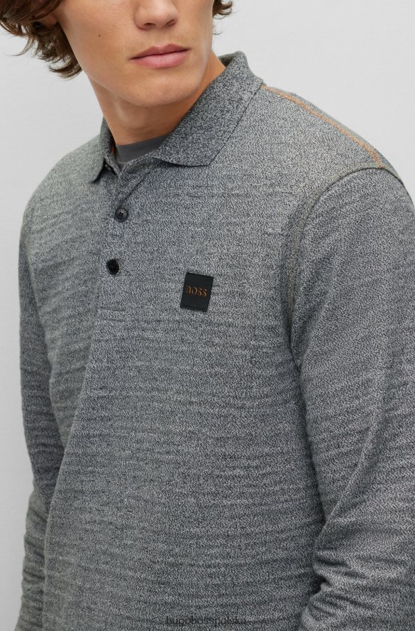 Hugo Boss Koszulka polo hugo z bawełny piqu¦ z silikonowym logo w kolorze jasnoszarym jasnoszary R0X0H62648