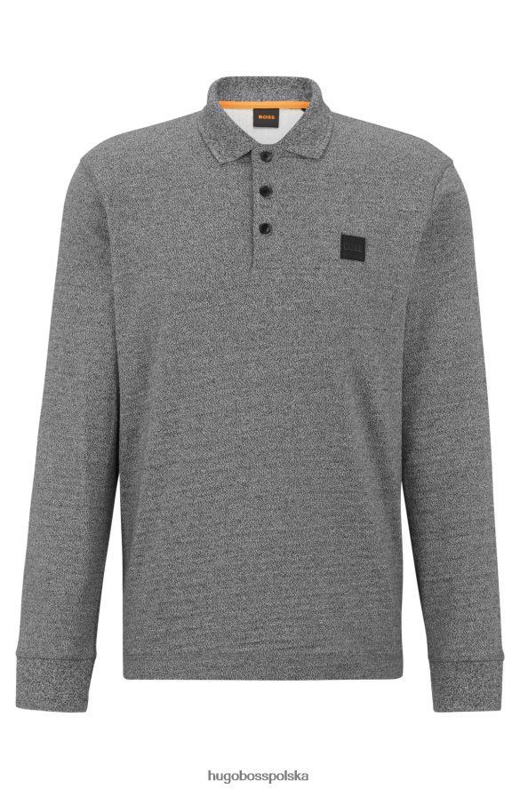 Hugo Boss Koszulka polo hugo z bawełny piqu¦ z silikonowym logo w kolorze jasnoszarym jasnoszary R0X0H62648