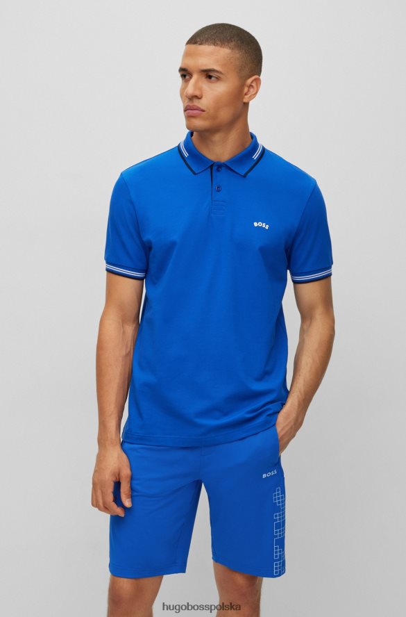 Hugo Boss Koszulka polo o dopasowanym kroju hugo z zakrzywionym logo, wykonana z elastycznej bawełny piqu¦ w kolorze niebieskim niebieski R0X0H61925