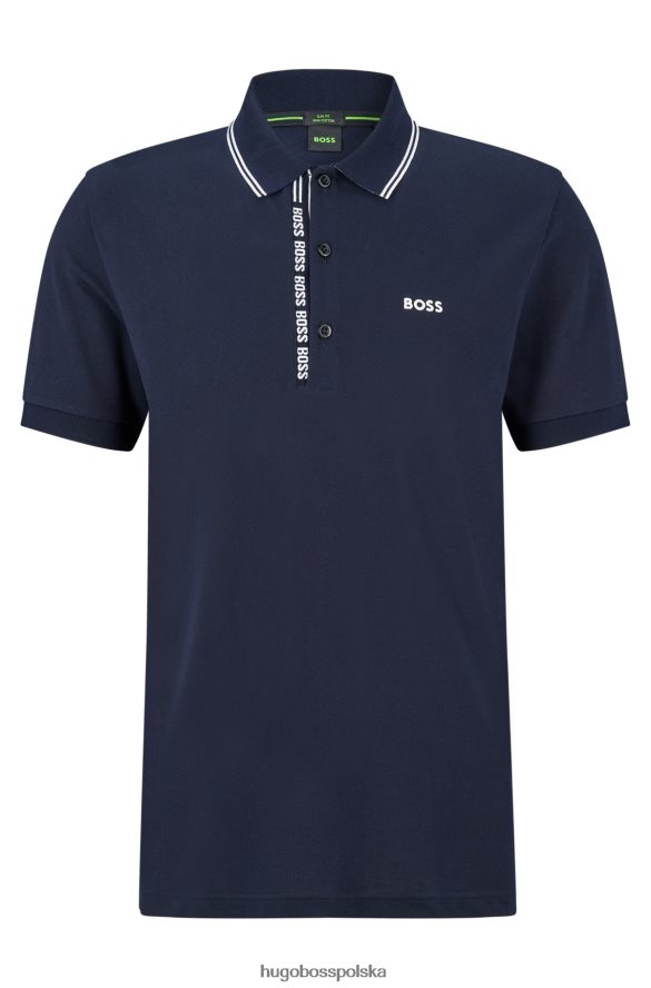 Hugo Boss Koszulka polo o dopasowanym kroju, obszyta logo, z bawełnianej piqu¨¦ hugo w kolorze ciemnoniebieskim ciemny niebieski R0X0H63686