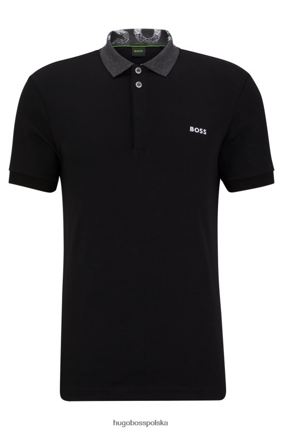 Hugo Boss Koszulka polo o dopasowanym kroju, wykonana z bawełny interlock, z haftowanym logo Hugo w kolorze czarnym czarny R0X0H63269