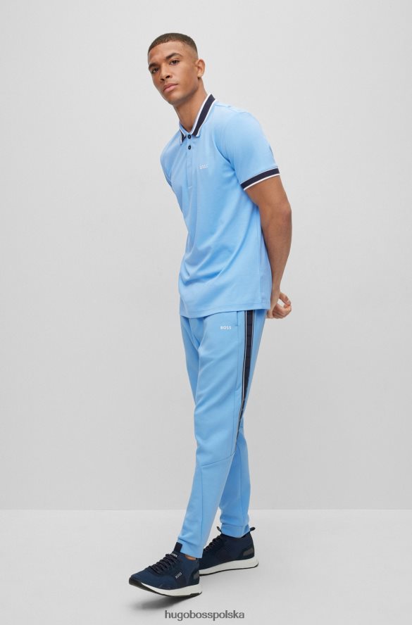 Hugo Boss Koszulka polo o dopasowanym kroju, wykonana z bawełny interlock, z haftowanym logo w kolorze jasnoniebieskim hugo jasny niebieski R0X0H61908