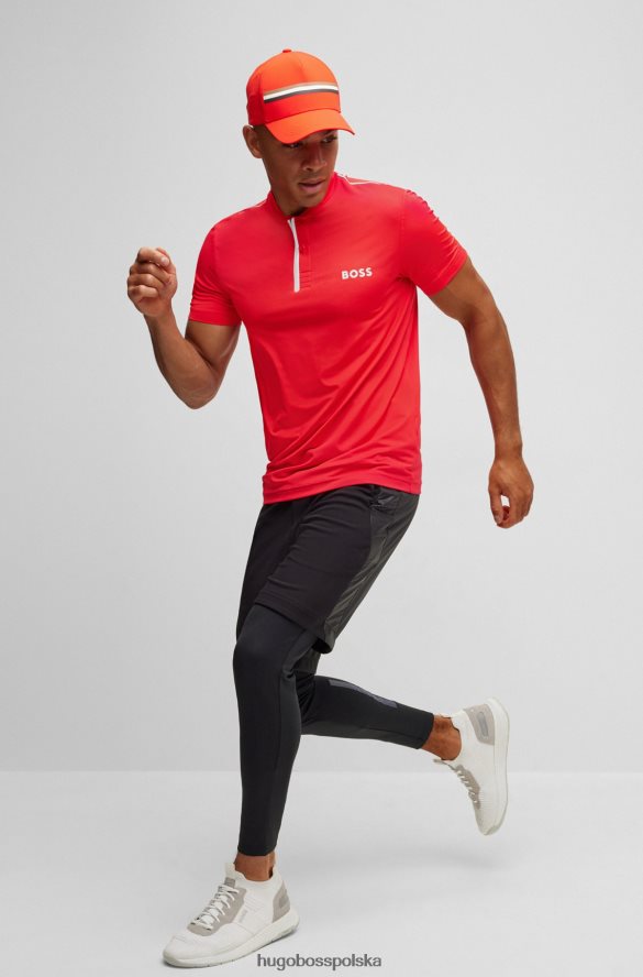 Hugo Boss Koszulka polo o dopasowanym kroju x Matteo Berrettini z elastycznej siateczki czerwony R0X0H64026