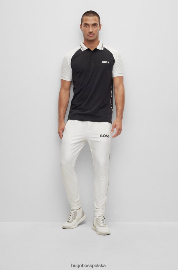 Hugo Boss Koszulka polo o dopasowanym kroju z blokami kolorów x Matteo Berrettini czarny R0X0H63502