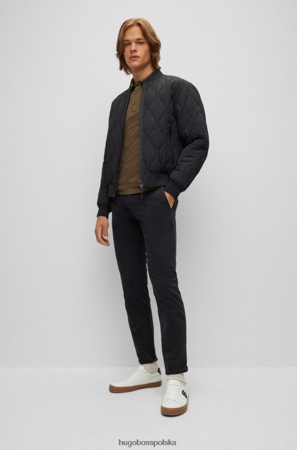 Hugo Boss Koszulka polo o dopasowanym kroju z elastycznej bawełny i naszywką z logo Hugo w kolorze ciemnozielonym ciemnozielony R0X0H61622