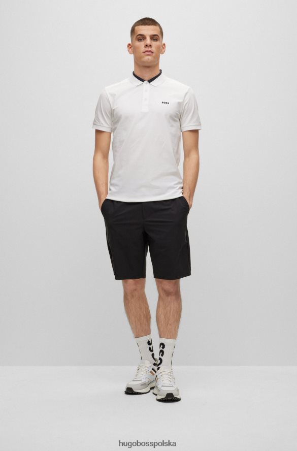 Hugo Boss Koszulka polo o dopasowanym kroju z elastycznej bawełny i wstawkami z logo Hugo w kolorze białym biały R0X0H63679