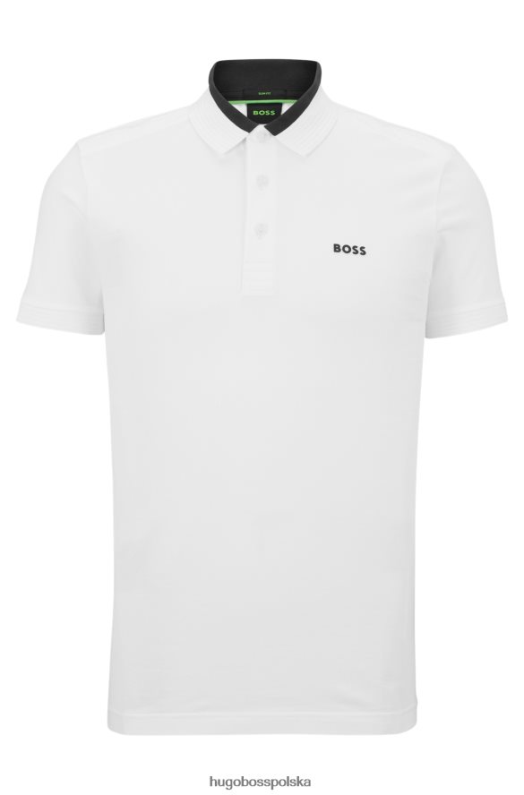 Hugo Boss Koszulka polo o dopasowanym kroju z elastycznej bawełny i wstawkami z logo Hugo w kolorze białym biały R0X0H63679