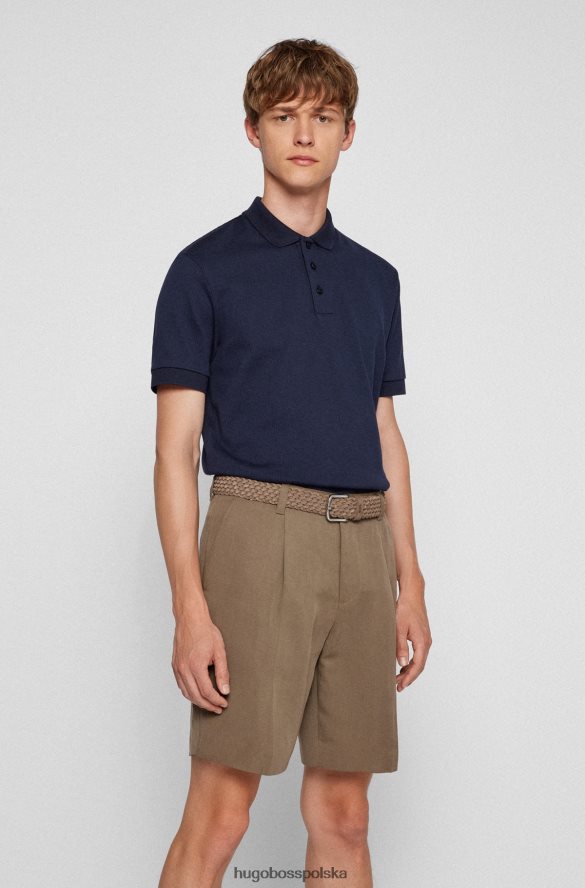 Hugo Boss Koszulka polo o regularnym kroju z ciemnoniebieskiej bawełny merceryzowanej hugo ciemny niebieski R0X0H61894
