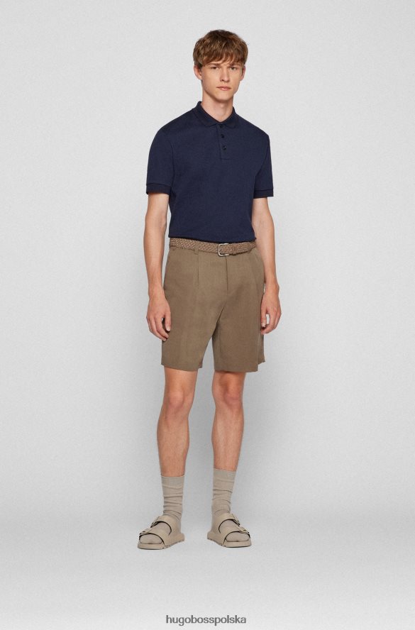 Hugo Boss Koszulka polo o regularnym kroju z ciemnoniebieskiej bawełny merceryzowanej hugo ciemny niebieski R0X0H61894