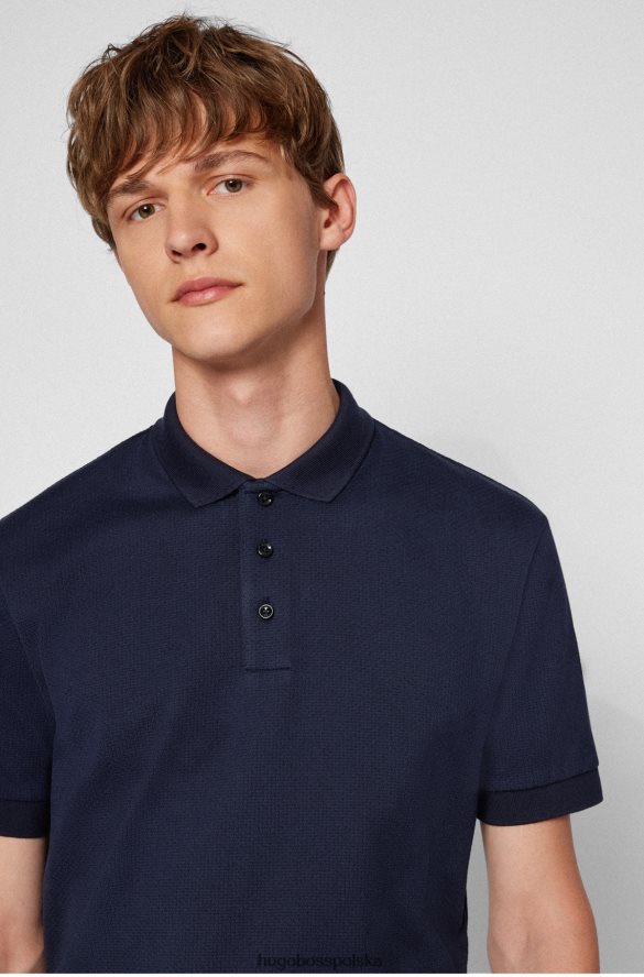 Hugo Boss Koszulka polo o regularnym kroju z ciemnoniebieskiej bawełny merceryzowanej hugo ciemny niebieski R0X0H61894