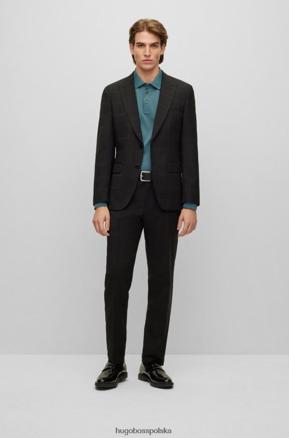 Hugo Boss Koszulka polo slim-fit hugo z merceryzowanej bawełny o strukturze wafla w kolorze niebieskim niebieski R0X0H62803