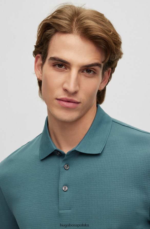 Hugo Boss Koszulka polo slim-fit hugo z merceryzowanej bawełny o strukturze wafla w kolorze niebieskim niebieski R0X0H62803