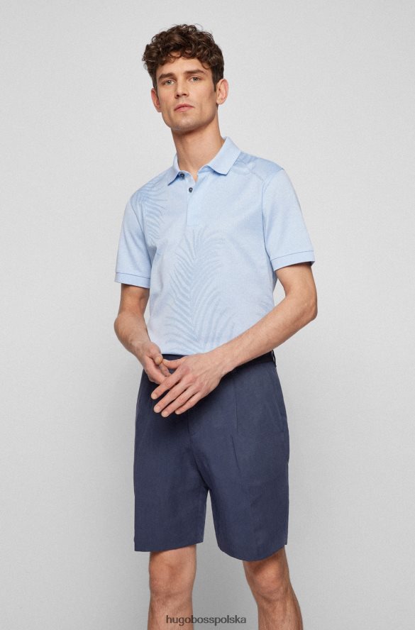 Hugo Boss Koszulka polo slim-fit hugo z merceryzowanej bawełny z sezonowym nadrukiem w kolorze jasnoniebieskim jasny niebieski R0X0H63390