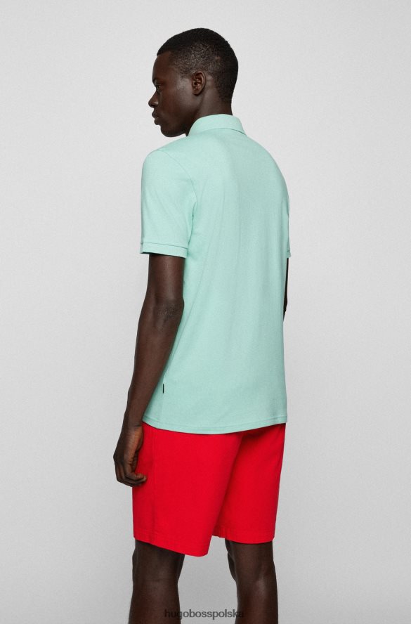 Hugo Boss Koszulka polo slim-fit z elastycznej bawełny z naszywką z logo w kolorze jasnozielonym hugo jasnozielony R0X0H61620