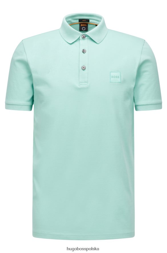 Hugo Boss Koszulka polo slim-fit z elastycznej bawełny z naszywką z logo w kolorze jasnozielonym hugo jasnozielony R0X0H61620