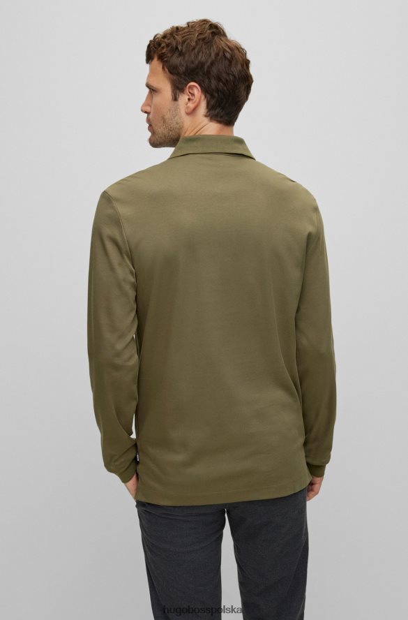 Hugo Boss Koszulka polo z bawełny organicznej z haftowanym logo w kolorze zielonym hugo zielony R0X0H61005