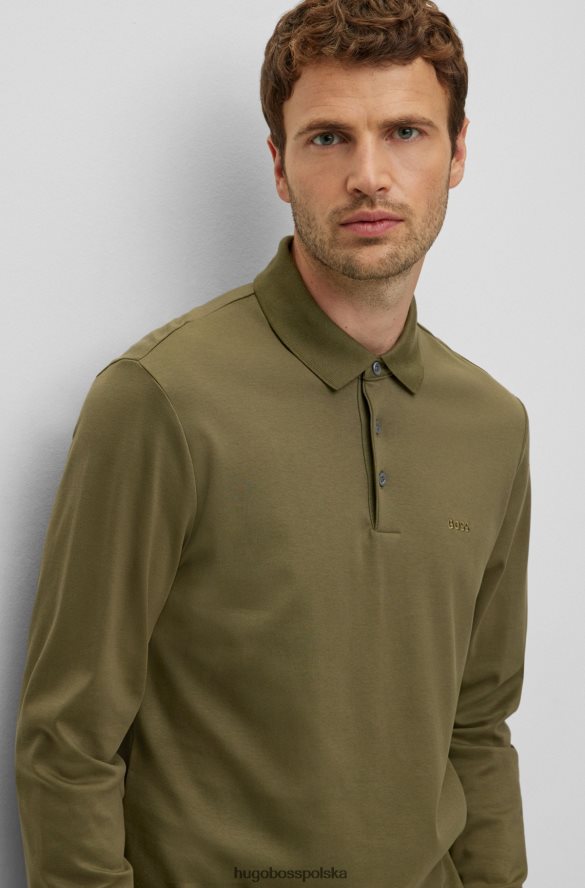 Hugo Boss Koszulka polo z bawełny organicznej z haftowanym logo w kolorze zielonym hugo zielony R0X0H61005