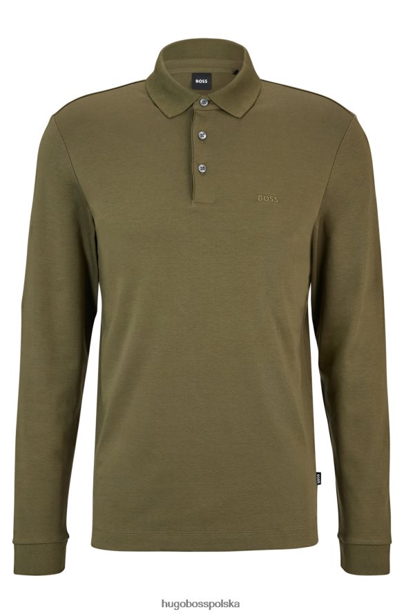 Hugo Boss Koszulka polo z bawełny organicznej z haftowanym logo w kolorze zielonym hugo zielony R0X0H61005