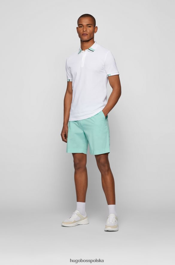 Hugo Boss Koszulka polo z logo bawełnianej piki i białym hugo blokującym kolory biały R0X0H63087