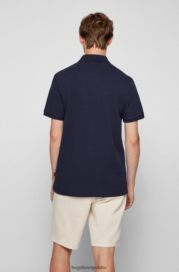 Hugo Boss Koszulka polo z logo w kolorze bawełny piqu¦ z ciemnoniebieskim hugo blokującym kolory ciemny niebieski R0X0H63085