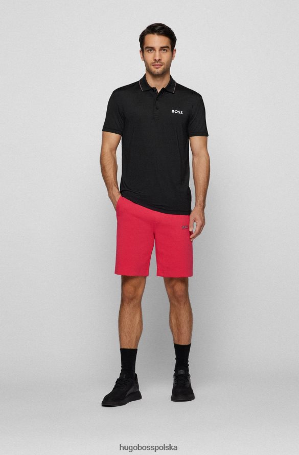 Hugo Boss Koszulka polo z logo, wykonana z elastycznego dżerseju Hugo w kolorze czarnym czarny R0X0H63150