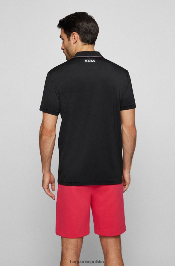 Hugo Boss Koszulka polo z logo, wykonana z elastycznego dżerseju Hugo w kolorze czarnym czarny R0X0H63150