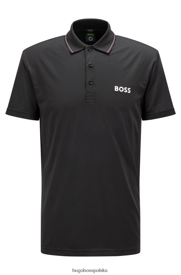 Hugo Boss Koszulka polo z logo, wykonana z elastycznego dżerseju Hugo w kolorze czarnym czarny R0X0H63150