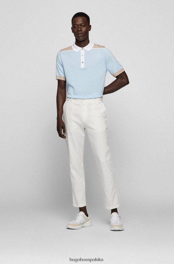Hugo Boss Koszulka polo z merceryzowanej bawełny z blokującym kolory jasnoniebieskim hugo jasny niebieski R0X0H62236