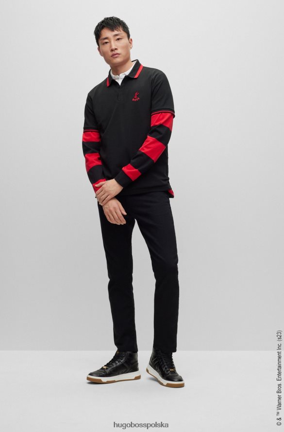 Hugo Boss Looney Tunes x Hugo Koszulka polo z bawełnianej piki czarny R0X0H64257