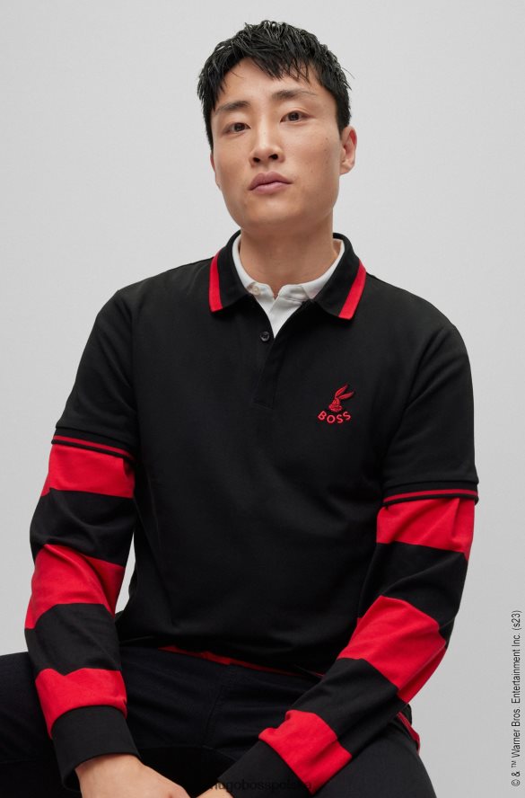 Hugo Boss Looney Tunes x Hugo Koszulka polo z bawełnianej piki czarny R0X0H64257