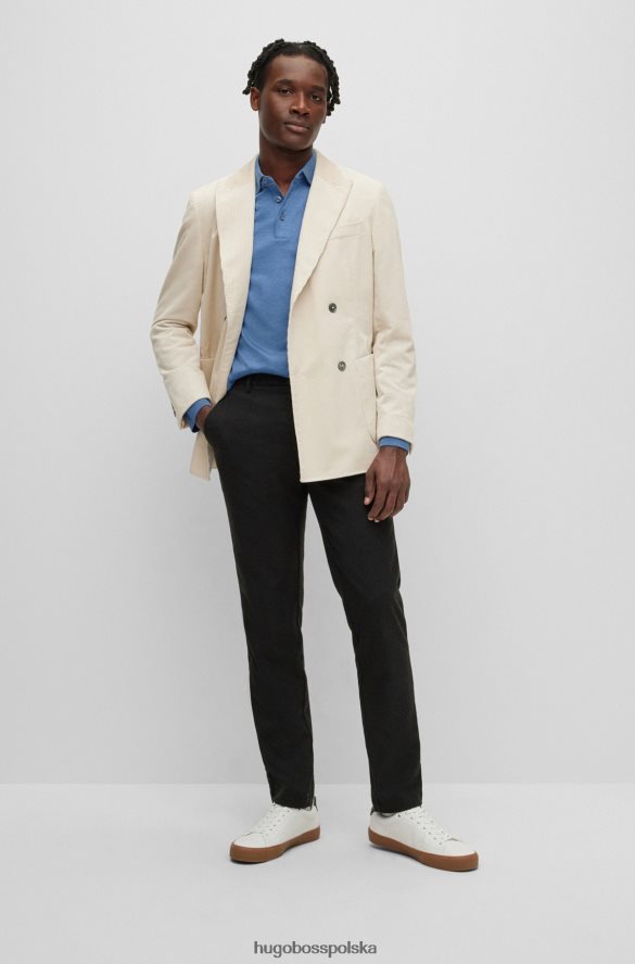 Hugo Boss Niebieska koszulka polo Hugo z bawełny organicznej z haftowanym logo niebieski R0X0H61003