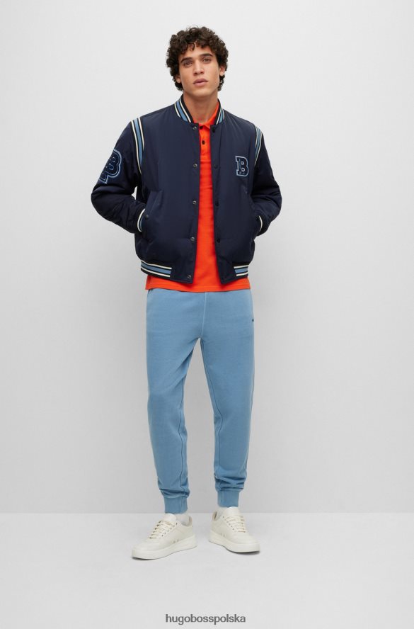 Hugo Boss Pomarańczowa koszulka polo o dopasowanym kroju hugo z bawełnianej piki Pomarańczowy R0X0H61702