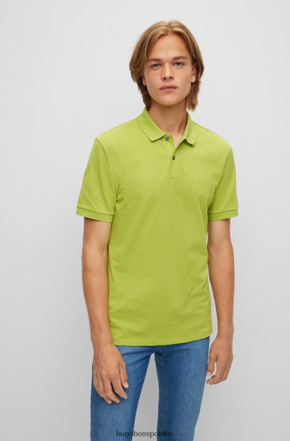 Hugo Boss Zielona koszulka polo Hugo z bawełny organicznej z haftowanym logo zielony R0X0H61187