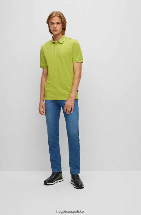 Hugo Boss Zielona koszulka polo Hugo z bawełny organicznej z haftowanym logo zielony R0X0H61187