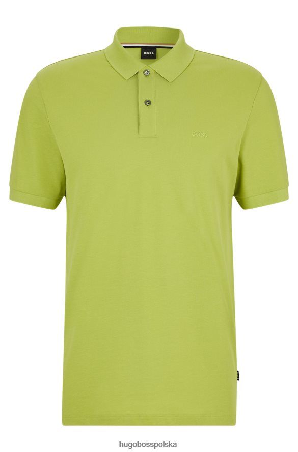 Hugo Boss Zielona koszulka polo Hugo z bawełny organicznej z haftowanym logo zielony R0X0H61187