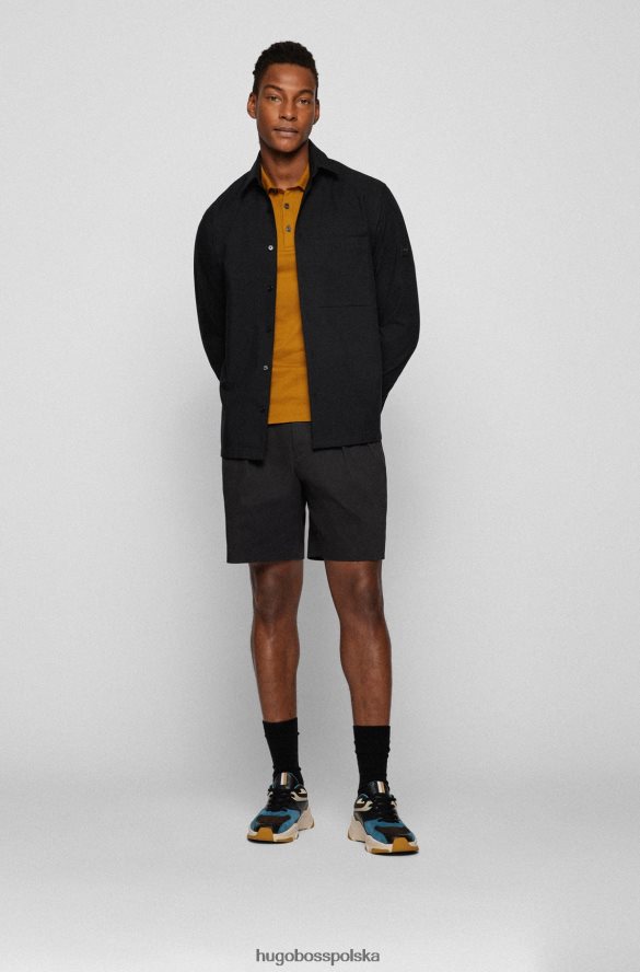 Hugo Boss beżowa koszulka polo Hugo z elastycznej bawełny, o dopasowanym kroju, z naszywką z logo beżowy R0X0H61623